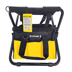 Bolsa de Ferramentas com Banqueta Dobrável e Compartimentos