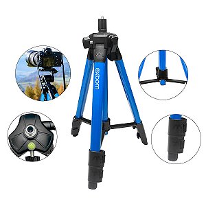 Tripé Telescópico Profissional 5/8” com Altura Ajustável e Nível