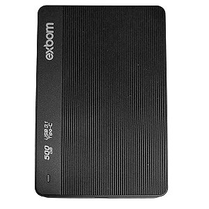 HD Externo 500GB 2.5" com conexão USB-C e leitura rápida