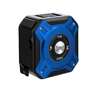 Trena Laser Digital 50m com visor LED e medição multifuncional Azul