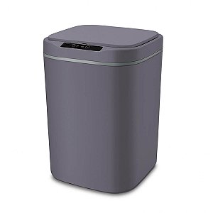 Lixeira inteligente com sensor e tampa automática 16L Cinza