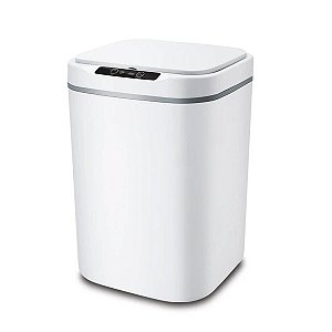 Lixeira inteligente com sensor e tampa automática 16L Branco