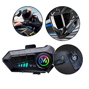 Fone de Ouvido Bluetooth 5.3 para Capacete com Microfone