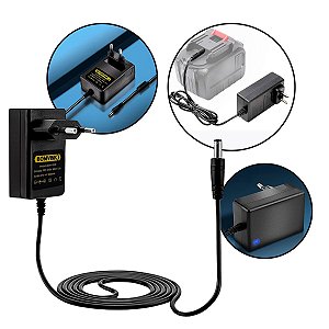 Carregador rápido bivolt 21V para bateria de parafusadeira