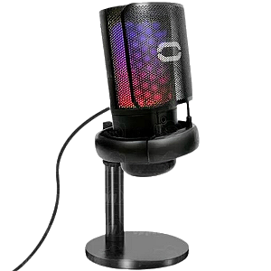 Microfone Gamer USB RGB Condensador Cardioide para PC MT1060R