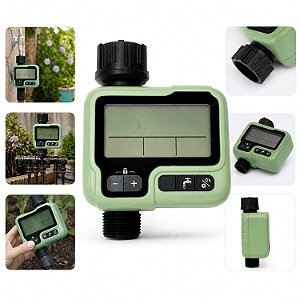Temporizador Digital para Irrigação Automática Programável IPX5 Rosca 3/4"