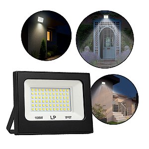 Refletor LED RGB 100W Branco Frio Bivolt IP67 à Prova D’água