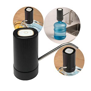 Bomba Elétrica para Galão de Água Recarregável USB Automática com Aço Inox