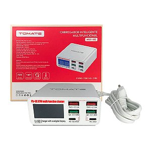 Carregador Inteligente USB 6 Portas PD 45W QC3.0 Carregamento Rápido Bivolt