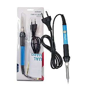 Ferro de Solda Ajustável Exbom 220V 15W a 60W com 5 Ponteiras e Suporte