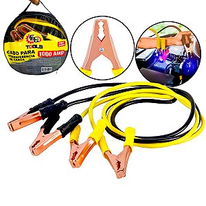 Cabo Auxiliar de Partida Chupeta 500 AMP 2,2m para Carros, SUVs, Vans e Caminhões