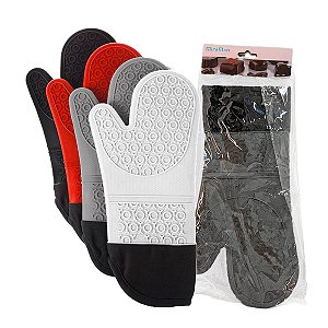 Luva Térmica de Silicone para Cozinha Antiaderente Resistente ao Calor 230°C