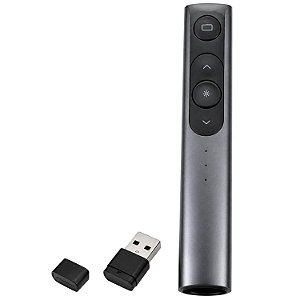 Apresentador Laser Sem Fio 2.4GHz para Slides com Receptor USB e Laser Vermelho