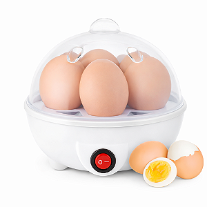 Cozedor Elétrico de Ovos 110V para Até 7 Ovos com Desligamento Automático