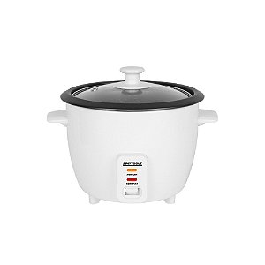 Panela de Arroz Elétrica 1,3L 400W 127V com Tampa de Vidro Branca