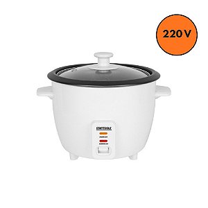 Panela de Arroz Elétrica 1,3L 400W 220V com Tampa de Vidro Branca