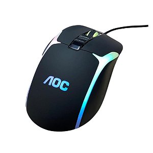 Mouse Gamer RGB AOC 7200 DPI USB com 8 Botões e Fire Button