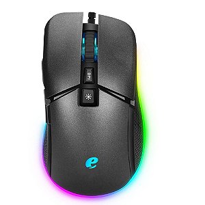 Mouse Óptico Acer EMW130 com Fio USB RGB 7200 DPI 7 Botões Preto