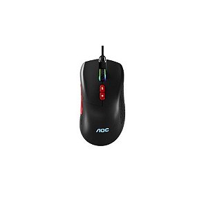 Mouse Gamer AOC GM180 com Fio RGB 7200 DPI 7 Botões Programáveis Preto