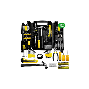 Jogo de Ferramentas com Maleta 200 Peças Startools Aço Carbono Preta