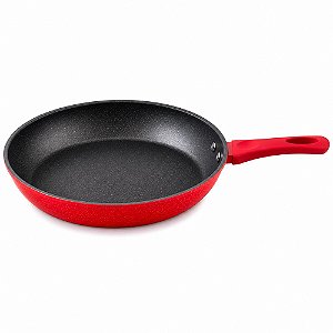 Frigideira Nanocerâmica Antiaderente 24cm Indução Vermelha