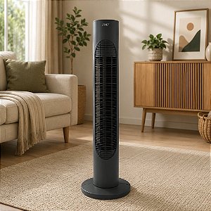 Ventilador de Torre 127V com 3 Velocidades Compacto para Ambientes