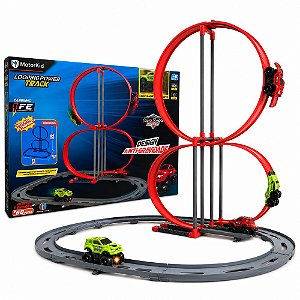Pista de Corrida Radical 60 Peças com Carrinho Elétrico Magnético