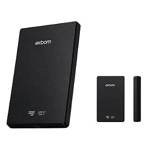 HD Externo Slimvault 320GB USB 3.1 Tipo C Portátil 2.5 Polegadas