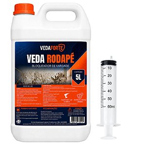 Veda Rodapé Veda Forte 5 Litros Impermeabilizante para Umidade Ascendente