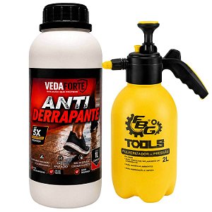 Kit Antiderrapante Veda Forte 1L com Pulverizador de Pressão 2L