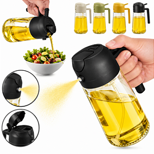 Borrifador Galheteiro 470ml de Vidro para Azeite Vinagre e Óleo Sortido