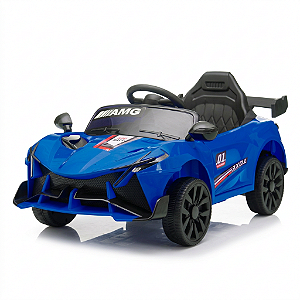 Carro Elétrico Infantil Power Ride 6V Azul com Controle Remoto e Led