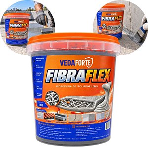 Fibraflex Impermeabilizante Flexível com Microfibra 1kg para Lajes e Telhados