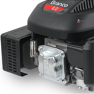 Motor a Gasolina Branco 4T 196CC 6CV e Eixo Vertical Curto