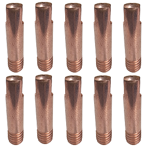 Kit 10un Bico Contato 0.8mm M6x25 Tocha Mig Lynus 15Ak 000113897