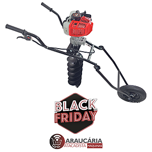 Perfurador De Solo Kawashima Broca De 20cm Com Carrinho