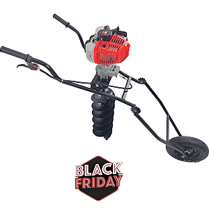 Perfurador De Solo Kawashima Broca De 20cm Com Carrinho