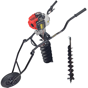 Perfurador De Solo Kawashima Broca De 20 E 30cm C/ Carrinho