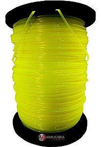 Fio Nylon Roçadeira Redondo 3.0mm Branco Rolo Com 300 Metros