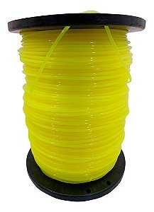 Fio Nylon Roçadeira Redondo 3.0mm Branco Rolo Com 300 Metros