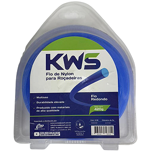Fio Nylon Redondo P/ Roçadeira 2,5mm 420g Kws