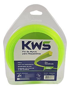 Fio Nylon Para Roçadeira Quadrado 2,5mm 420g Kws