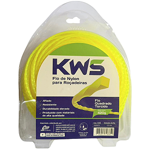 Fio Nylon Quadrado Torcido 2,5mm 420g Kws Alta Qualidade