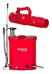Pulverizador Costal Branco A Bateria Com Turbo Nebulizador - Vermelho