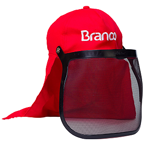 Boné Com Protetor Facial E Nuca Epi Roçadeira Branco