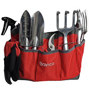 Conjunto Para Jardinagem Bolsa Com 11 Peças Branco Motores