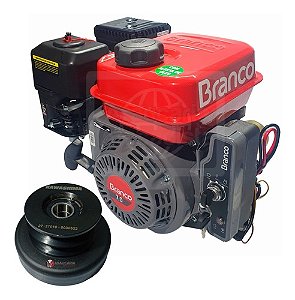 Motor Estacionário Gasolina 7hp Elétrico Branco C/ Embreagem