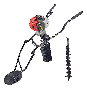 Perfurador De Solo Kawashima Broca De 10 E 20cm C/ Carrinho