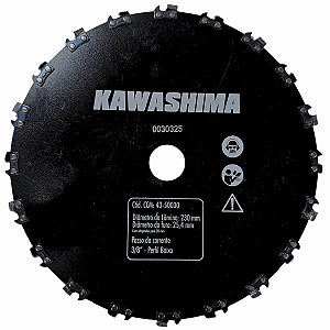 Lâmina Disco Dentes Motosserra P/ Roçadeira Kawashima 230mm