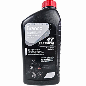 Óleo Lubrificante Semissintético 10W30 Motor 4T 1L Branco